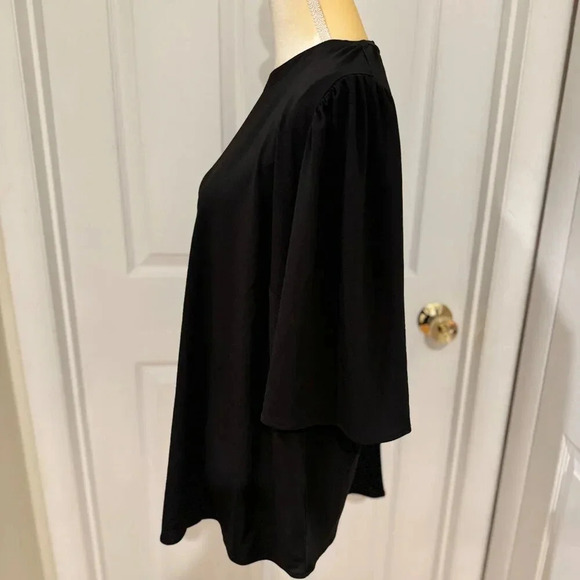 Universal Standard Crepe Jersey Capelet Blouse in Black - Picture 7 of 12